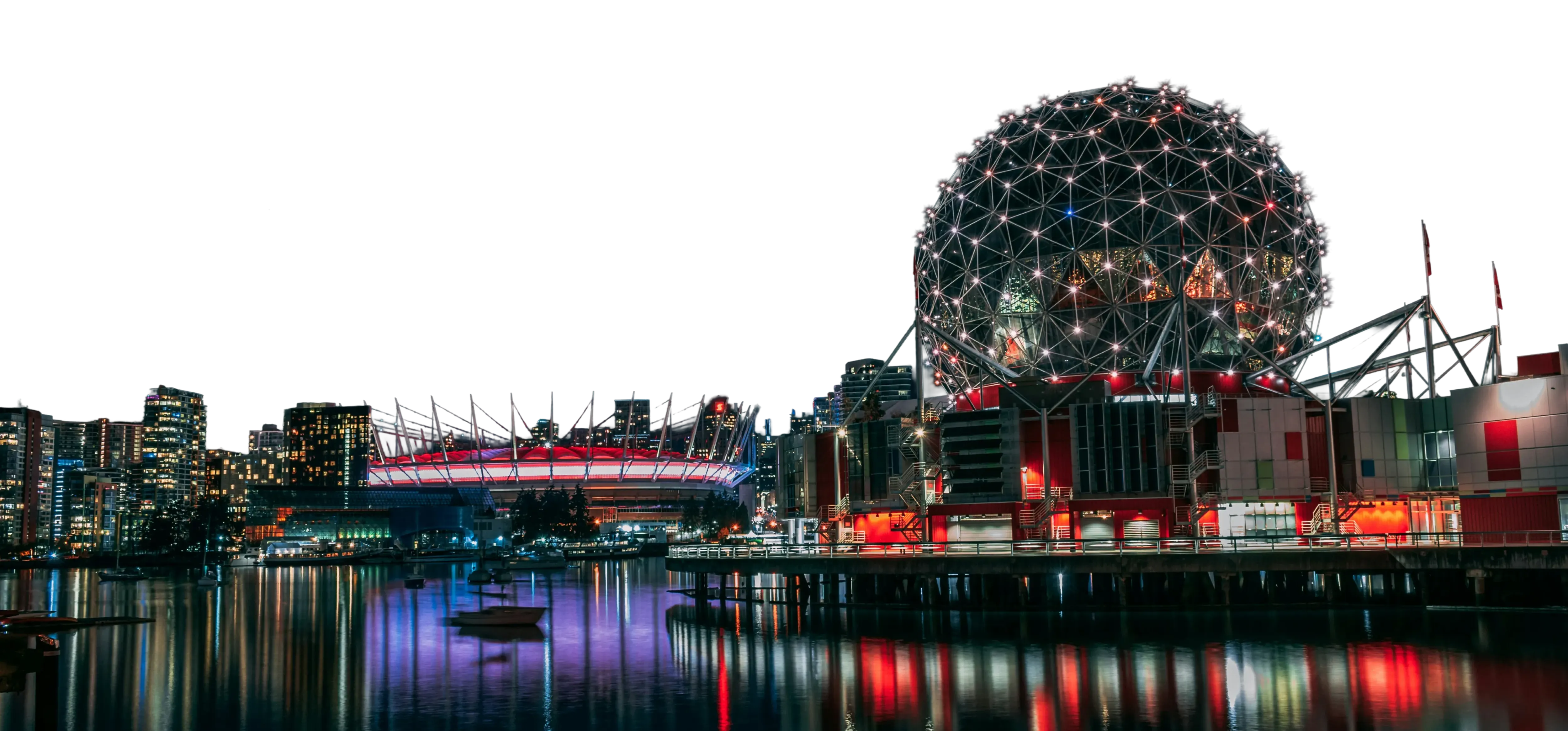 Vancouver skyline at night